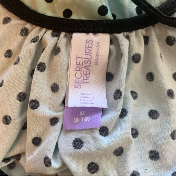 Secret Treasures Mint Polka Dot Chemise - Picture 3 of 6
